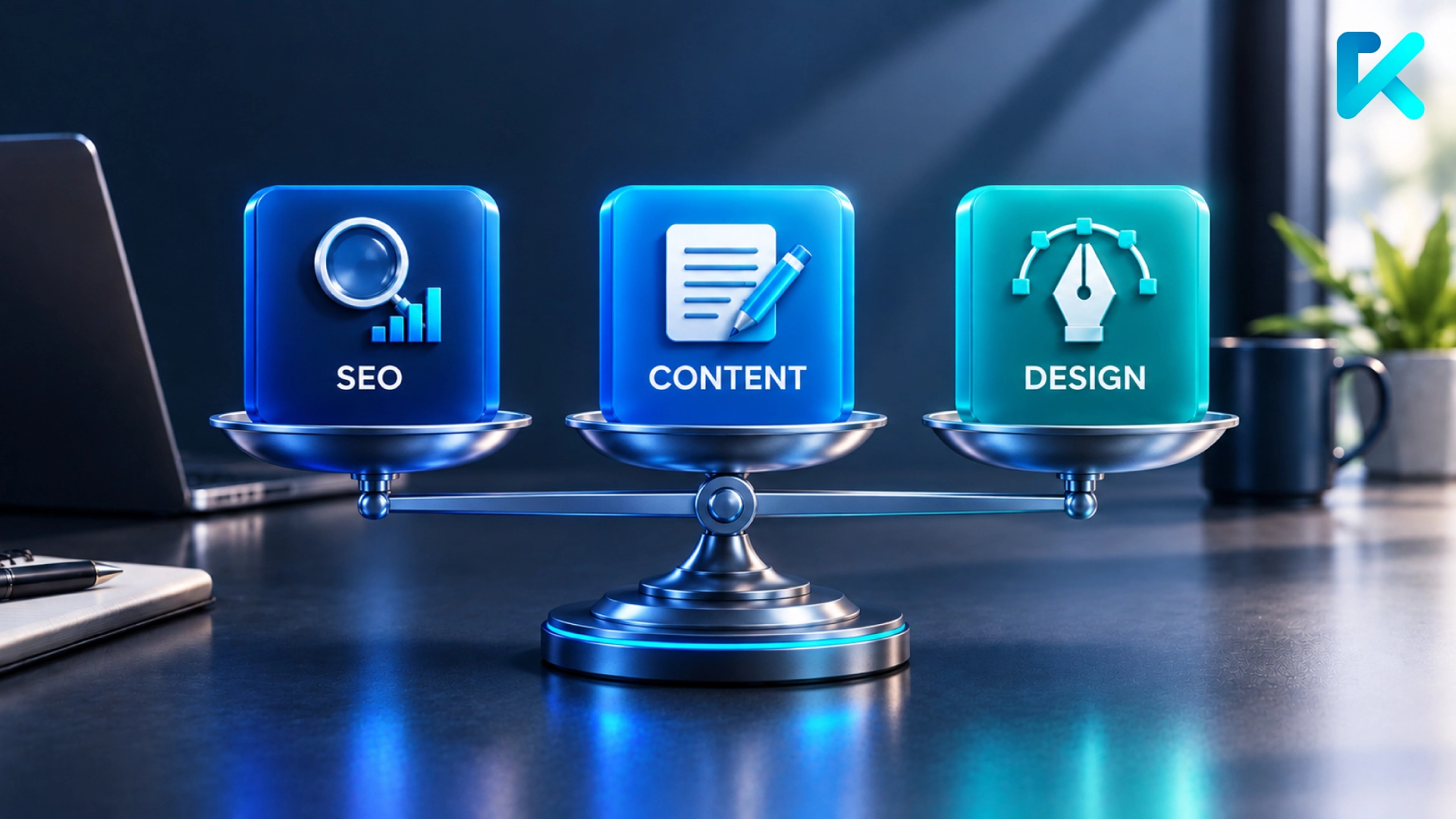 SEO, Content, or Design - Balancing your marketing budget scale