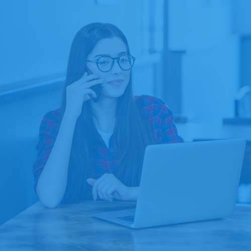 woman talking on phone